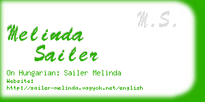 melinda sailer business card